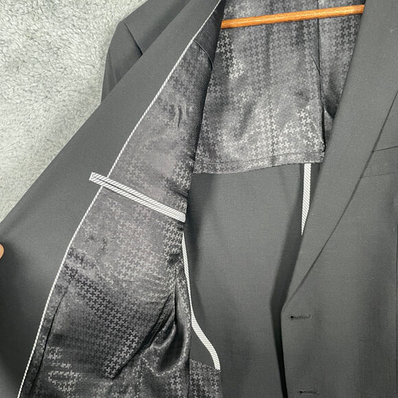 John Varvatos Blazer Mens 40R Black Performance 2 Button Sport Coat Formal Adult - Picture 7 of 12